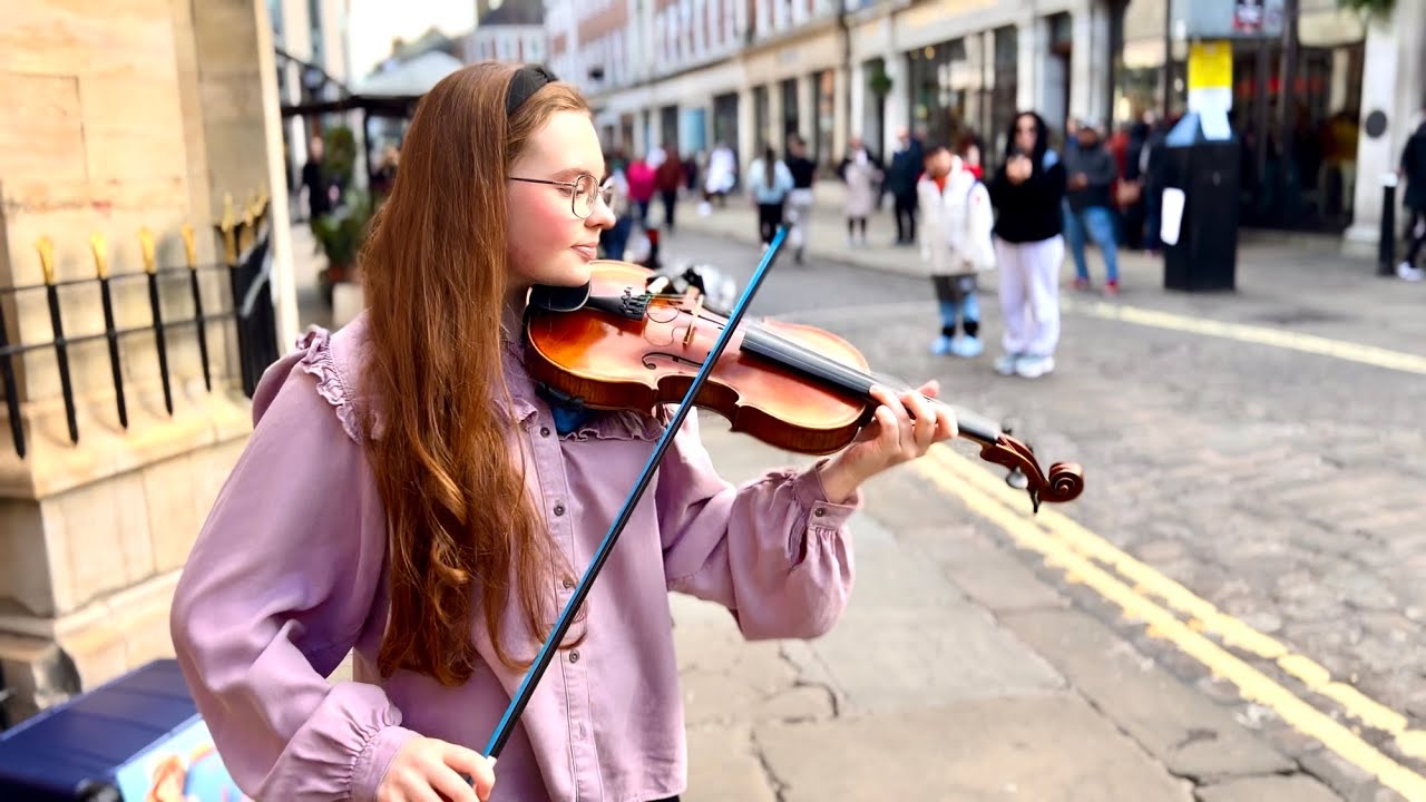 ‘Ghostbusters’ Theme Violin Cover by Holly May (Street Performance