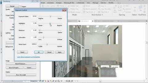 Revit Rendering Adjusting Exposure