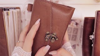 ASMR | Decorating a vintage diary & putting journal supplies in order | no talking