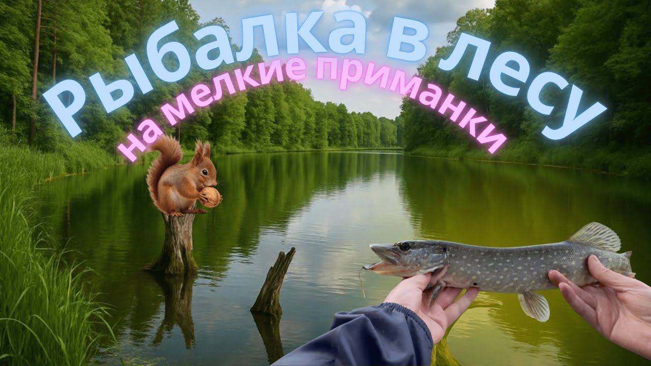 Разведка нового озера! Окуни, белки и щука в лесной глуши 🐟