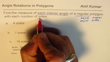 Find the measure of each interior angle of a polygon