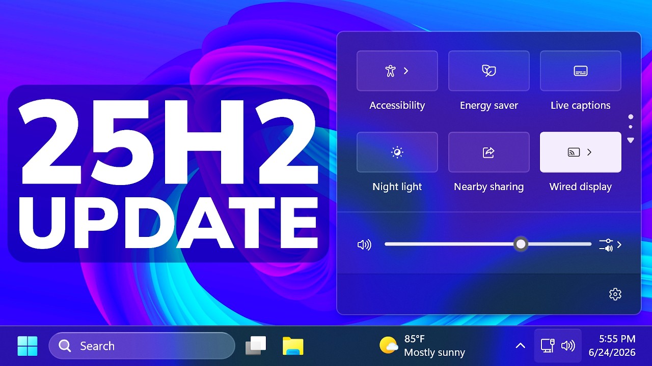 Biggest Windows 11 25H2 June Update in Main Release – Faster Apps