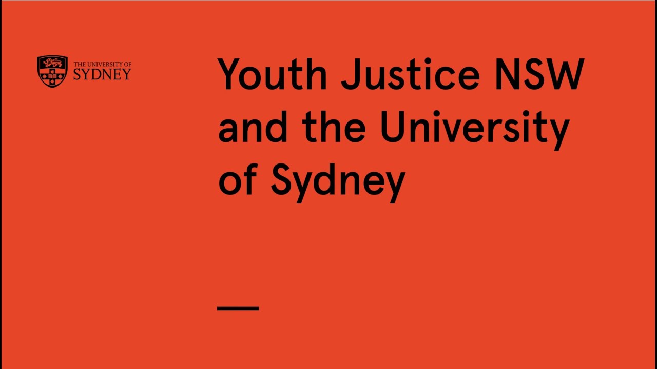Youth Justice NSW and the University of Sydney