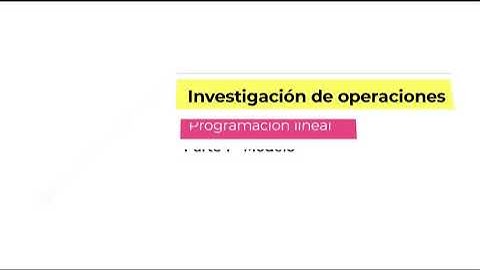 Programación lineal - Ejemplo mezcla  - Parte 1