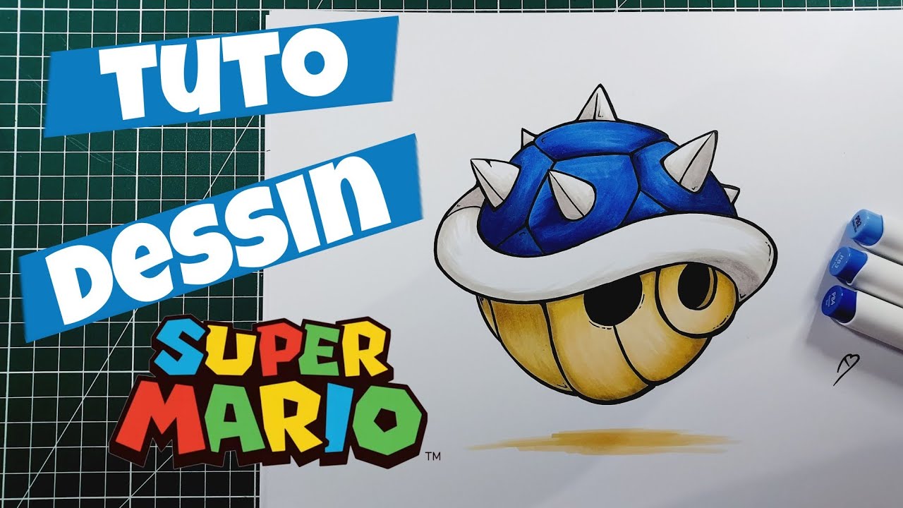 Comment dessiner la carapace de mario facile - YouTube