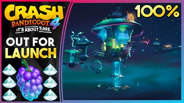 OUT FOR LAUNCH N.VERTED - HIDDEN GEM! ALL GEMS! - Crash Bandicoot 4: It