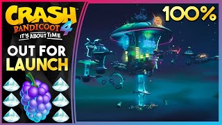 OUT FOR LAUNCH N.VERTED - HIDDEN GEM! ALL GEMS! - Crash Bandicoot 4: It's About Time 100%