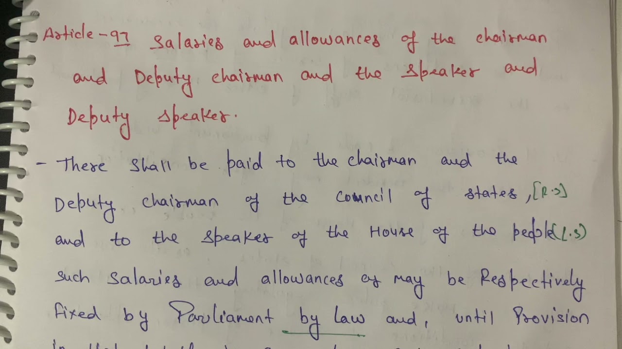 Article 97 constitution of india