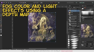 Fog color and light effects using a depth map generated with zoe depth in Affinity Photo