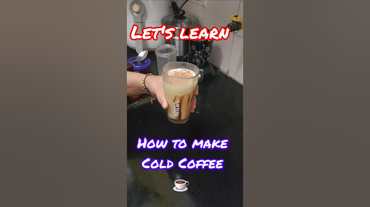 How to make cold coffee ☕️