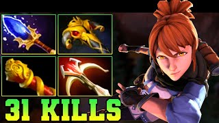 31 Kills Marci Dota 2 !! Marci Dota 2 Guide Carry Safelane Pro Gameplay 7.39 Build