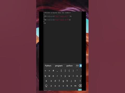 Python program to swap two numbers using Comma operator 💯 #shorts # ...