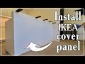 How to install Ikea cover panel on the back of peninsula?