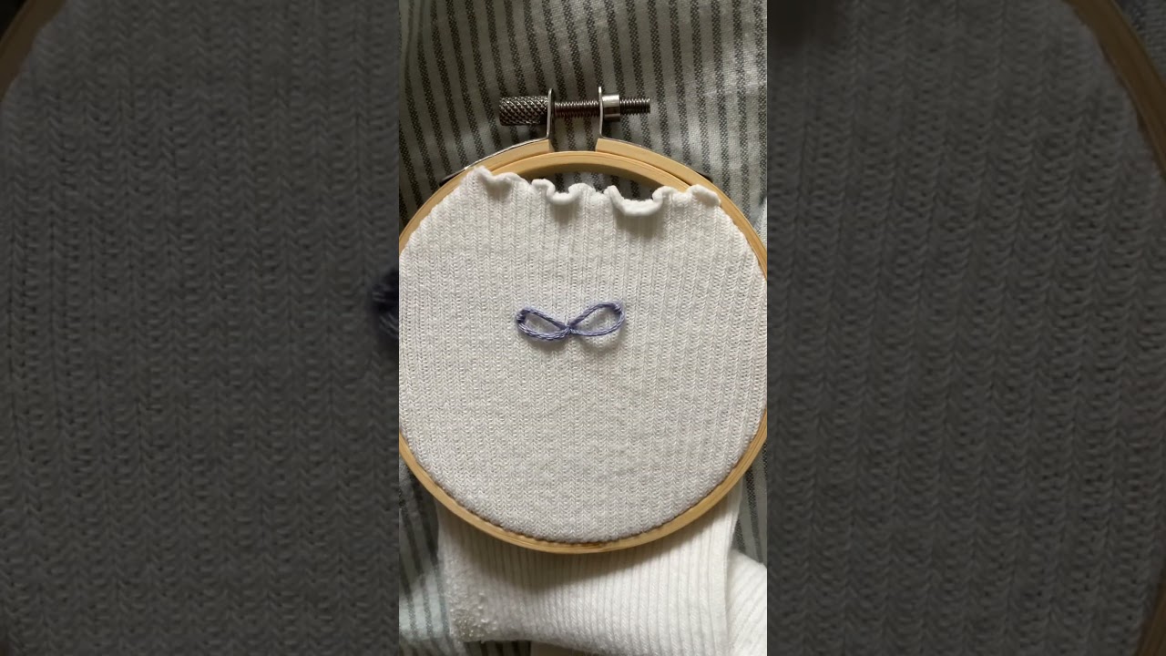 Socks embroidery | Socks design | Bow tie embroidery on the socks