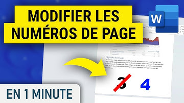 Modifier la numérotation de pages de votre document Word