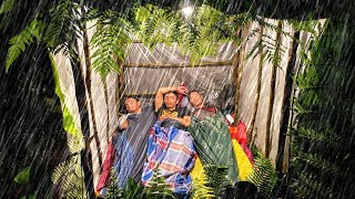 Building a Shelter Rainy season and thunder storms // living in a plastic house by hike camp bushcraft 11,876 views 2 months ago 24 minutes