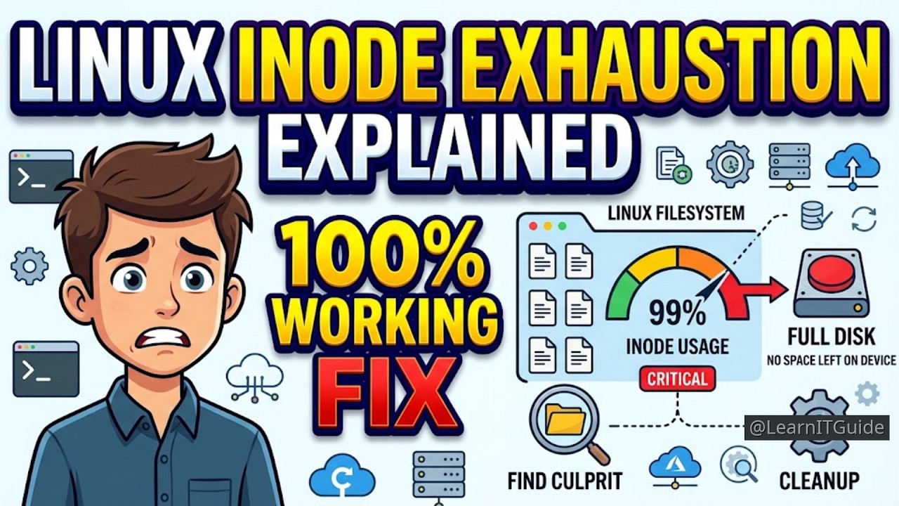 Linux Inode Exhaustion Explained | Fix "No Space Left on Device" 2026