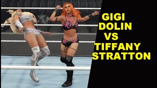 WWE 2K23 Tiffany Stratton vs Gigi Dolin - No Holds Quiet Match