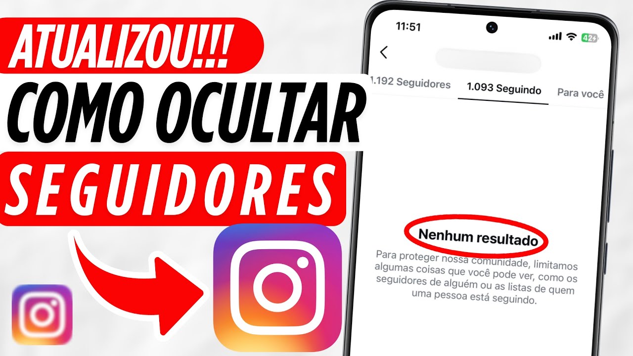 Como Ocultar Seguidores e Seguindo no Instagram - YouTube