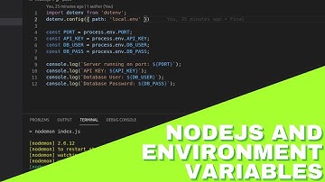 NodeJS and environment variables