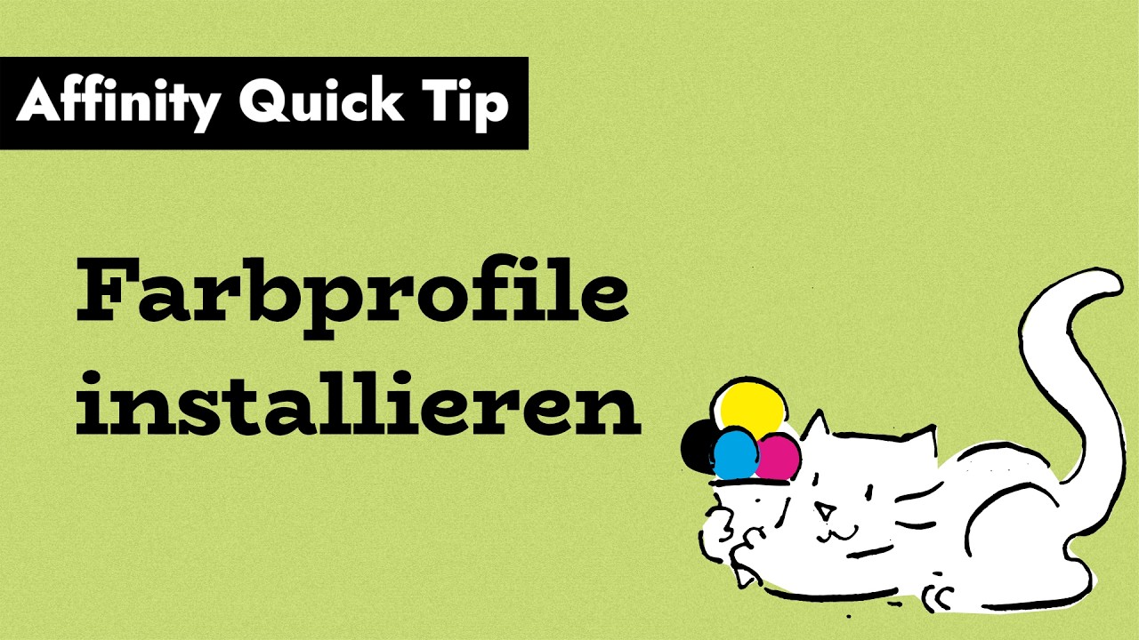 Affinity Quick Tip #01 Farbprofile installieren - YouTube