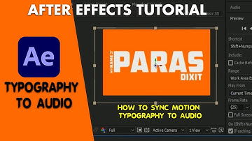 How to Sync Motion Typography to Audio in Adobe After Effects: Smooth Text Animation in After Effect