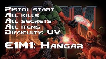 Ultimate Doom 100% Walkthrough - E1M1: Hangar - No Commentary