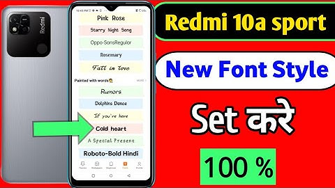 how to change your front style  in redmi 10a sport | Redmi 10a sport me new font style kaise lagaye