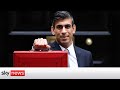 Chancellor Rishi Sunak delivers his autumn budget to MPs