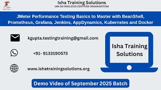 JMeter Performance Testing Basics to Master Demo on 10th Sept.Contact us on +91-9133190573 to enroll