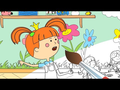 Раскраска с Царевной - Хвастунишка - Учим цвета с малышами!