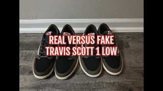 Allkicks247 Real Vs Fake Travis Scott Jordan 1 Low + On-Foot