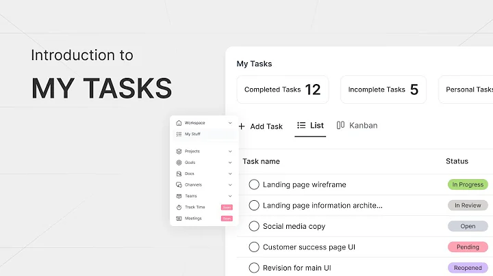 Introduction to My Tasks