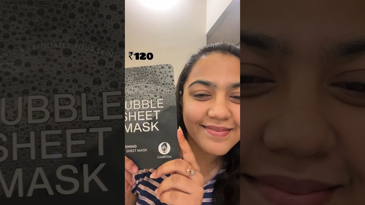 Trying bubble sheet mask from miniso🛍️..