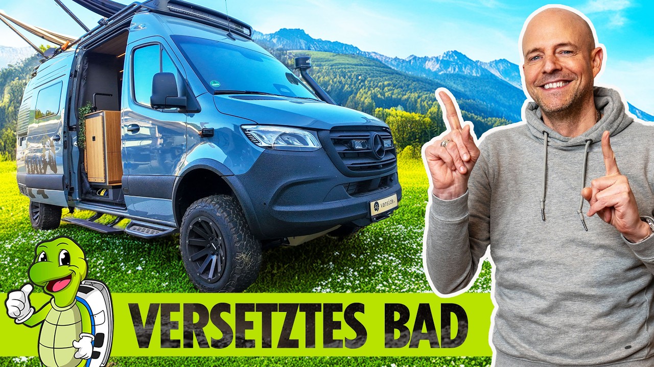 HIGH-END VAN für FREISTEHER: 7 Meter | BAD rechts | 3m KÜCHE | 225 Liter Wasser | 460Ah | Vanside