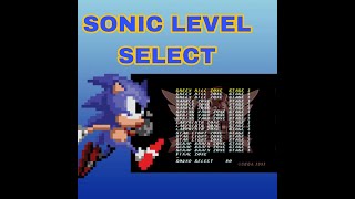 Level select sonic the hedgehog