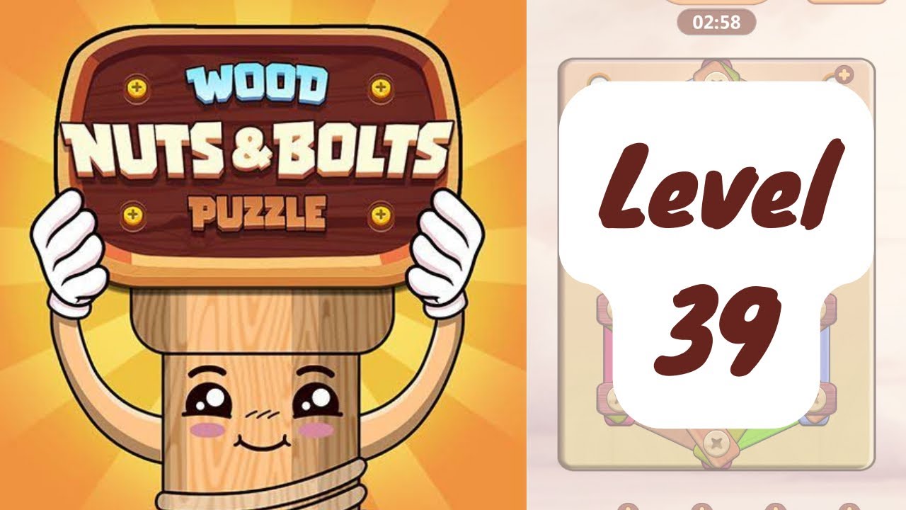 Wood Nuts & Bolts Puzzle Level 39 - Walkthrough and Answer Key