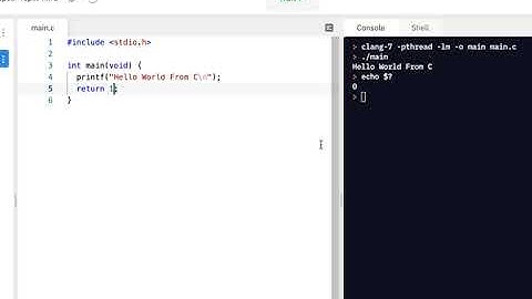 C Programming Skills Using Replit: main.c - Part 2