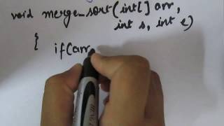 Merge Sort - JAVA code