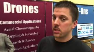 X PlusOne vertical take off forward flight drone with gimbaled GoPro at the Drone Dealer Expo
