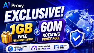 A1proxy Exclusive! Get 1GB Free Permanent Traffic After Order + 60M Rotating Proxy Pool