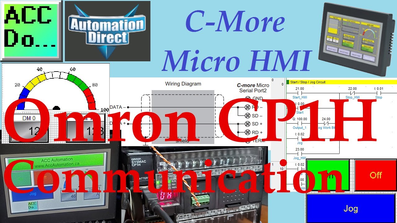 Omron CP1H PLC to C More Micro HMI Communication