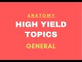 Anatomy II High Yield Topics II General Anatomy