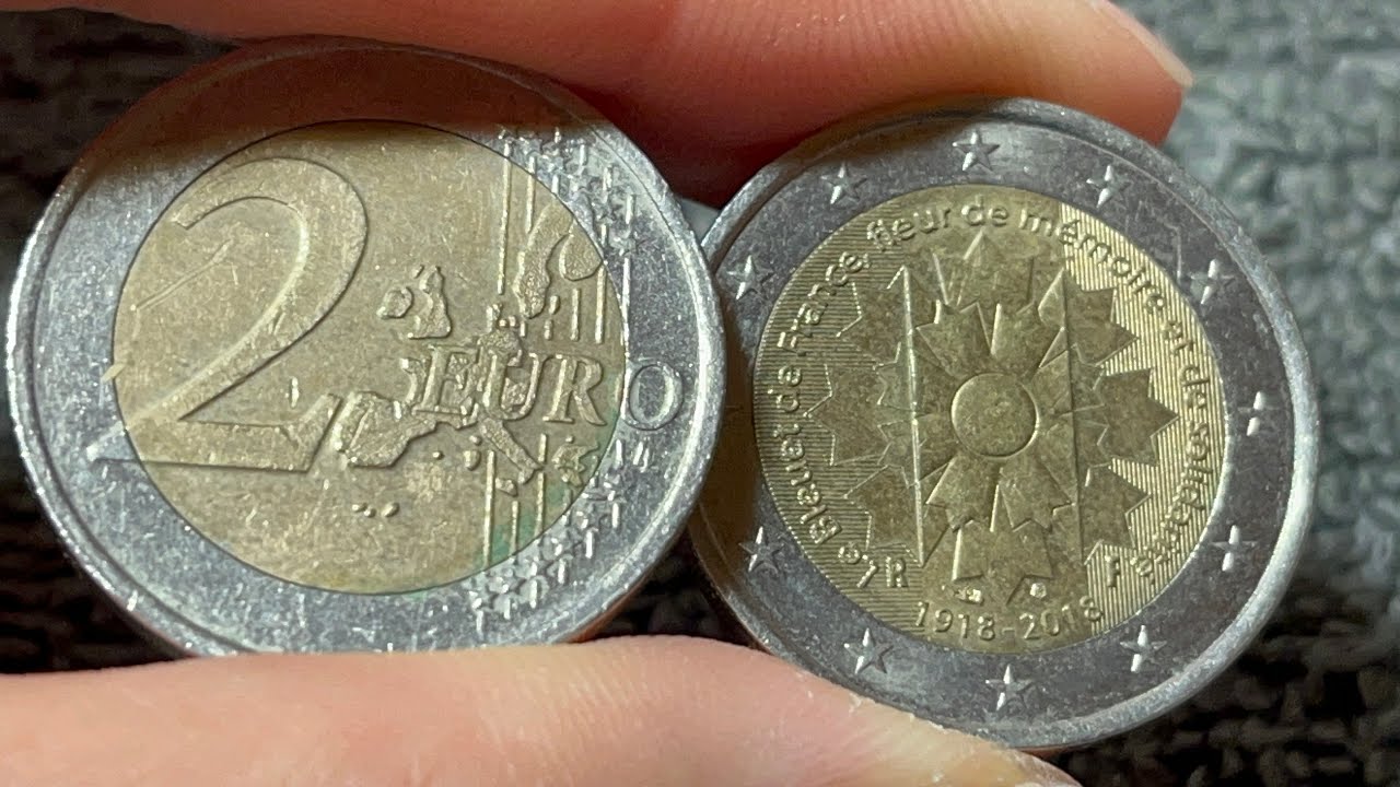 2018 France 2 Euro Coin - WWI Le Bleuet de France • Values