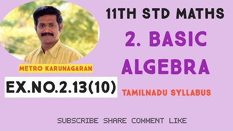11th Std Maths Ex.2.13(10) If 3 is the logarithm of 343 then the base is