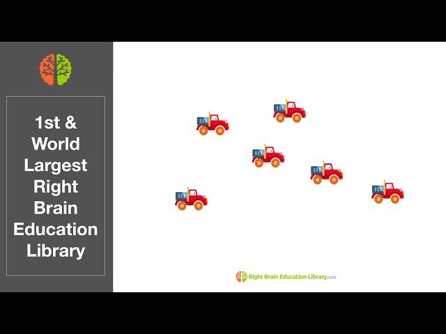 Baby Math Flash Cards - Random Trucks (0-10) Shichida Flashcards
