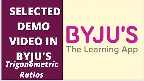 Selected Demo Video on BYJU