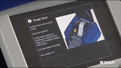 BradyPrinter S3100 | How to Address Common Error Messages