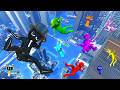 GTA 5 Ragdolls Incredibox Sprunki Team Jumping from Highest Building!