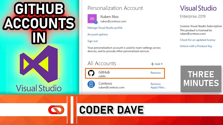 Add Your GitHub Accounts to Visual Studio